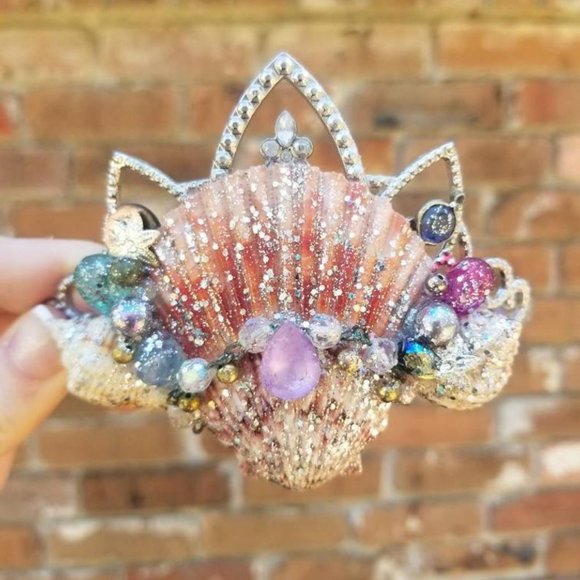 Mermaid Seashell Crown / Tiara - Picture 2 of 10